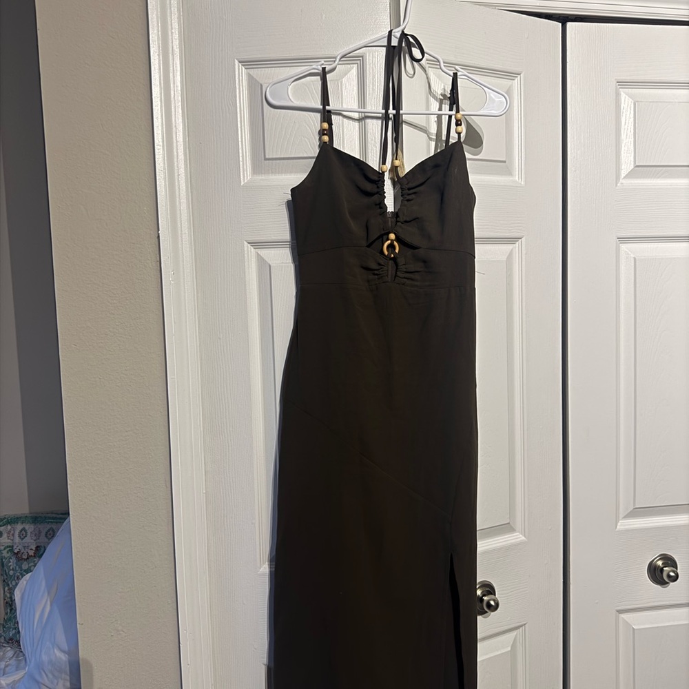 Francesca's Collections Black Backless Dress